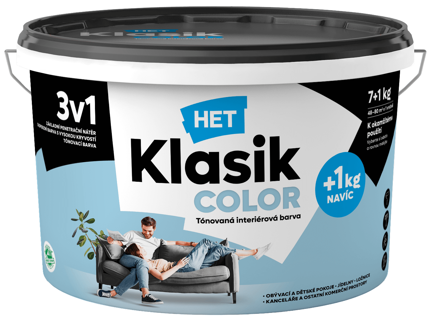 KLASIK COLOR - Tónovaná interiérová farba 0678 - žltý mesačný, 8 kg