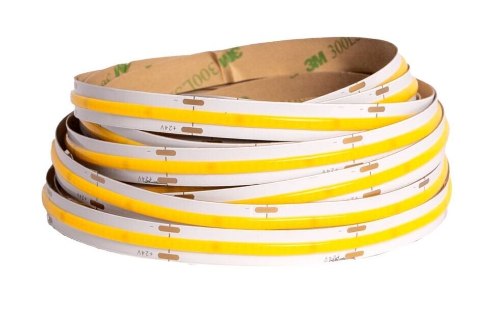 LED Solution COB LED pásik 10W/m 24V bez krytia IP20 Projekt 50m návin Farba svetla: Teplá biela 191415