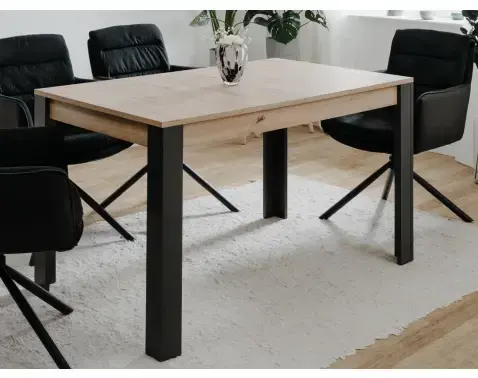 Jedálenský stôl s rozkladacou funkciou Talida 100x80 cm, dub artisan/čierny%