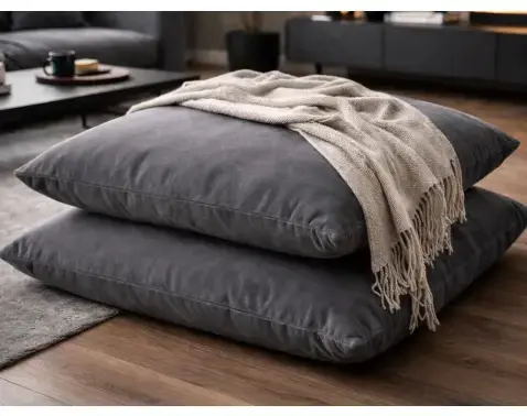 Dekoračný vankúš/sedací vankúš (2 ks) Carmen 58x58 cm, šedý%