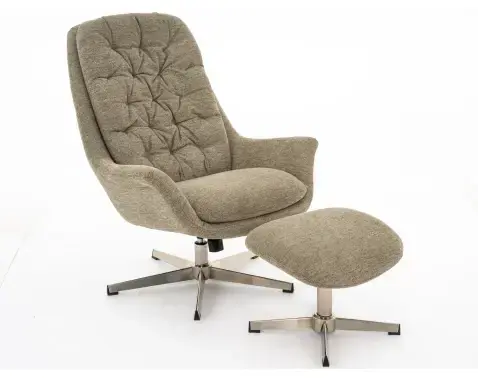 Hojdacie kreslo s podnožkou Swift, zelená látka%