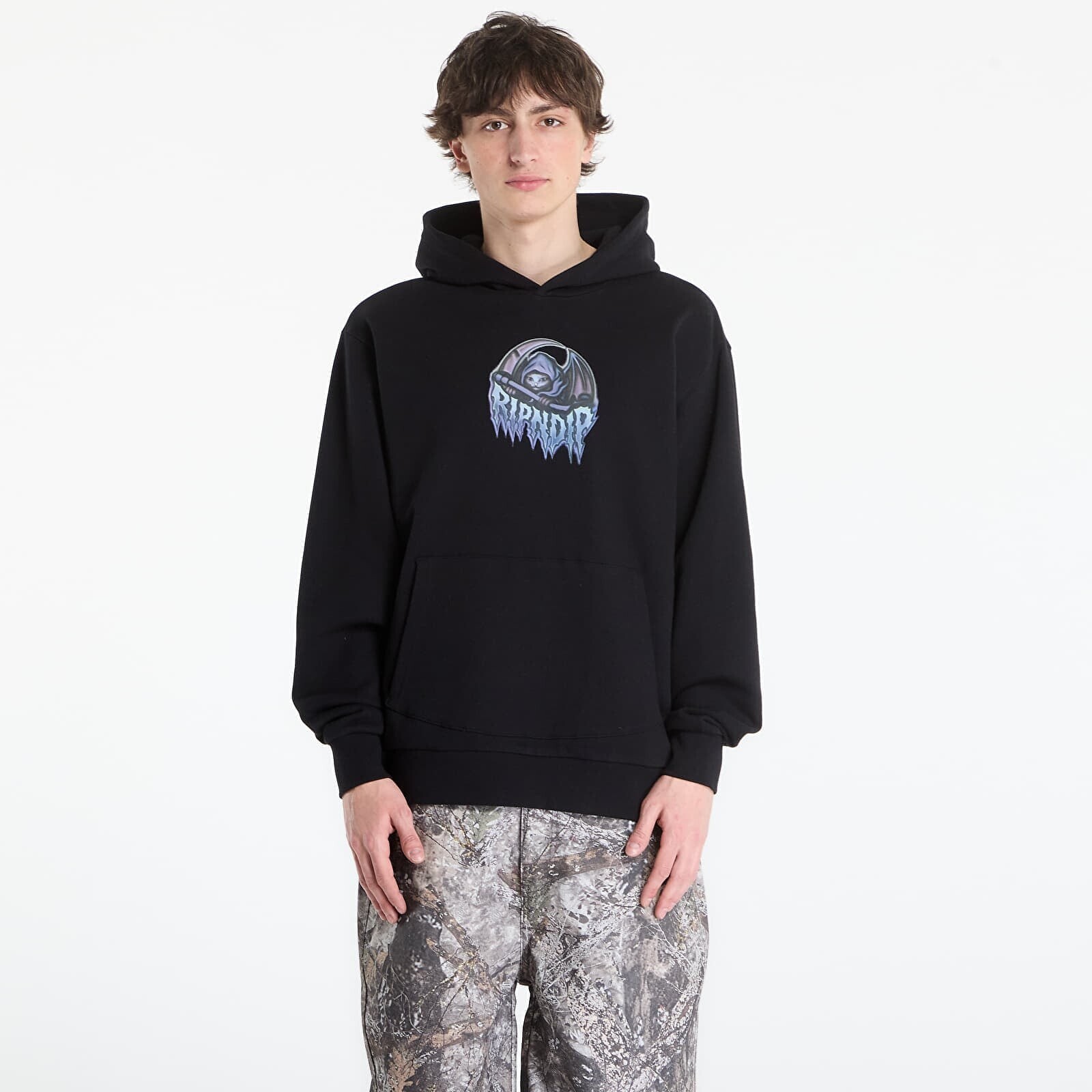 Mikina RIPNDIP Out Of Time Hoodie Black Wash S