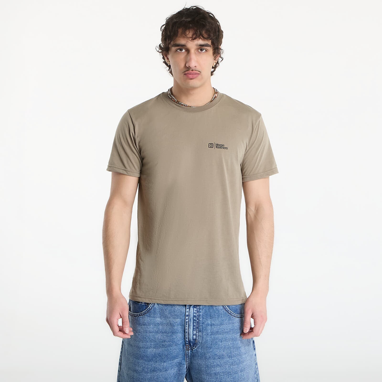 Tričko Horsefeathers Rooter Tech T-Shirt Taupe S