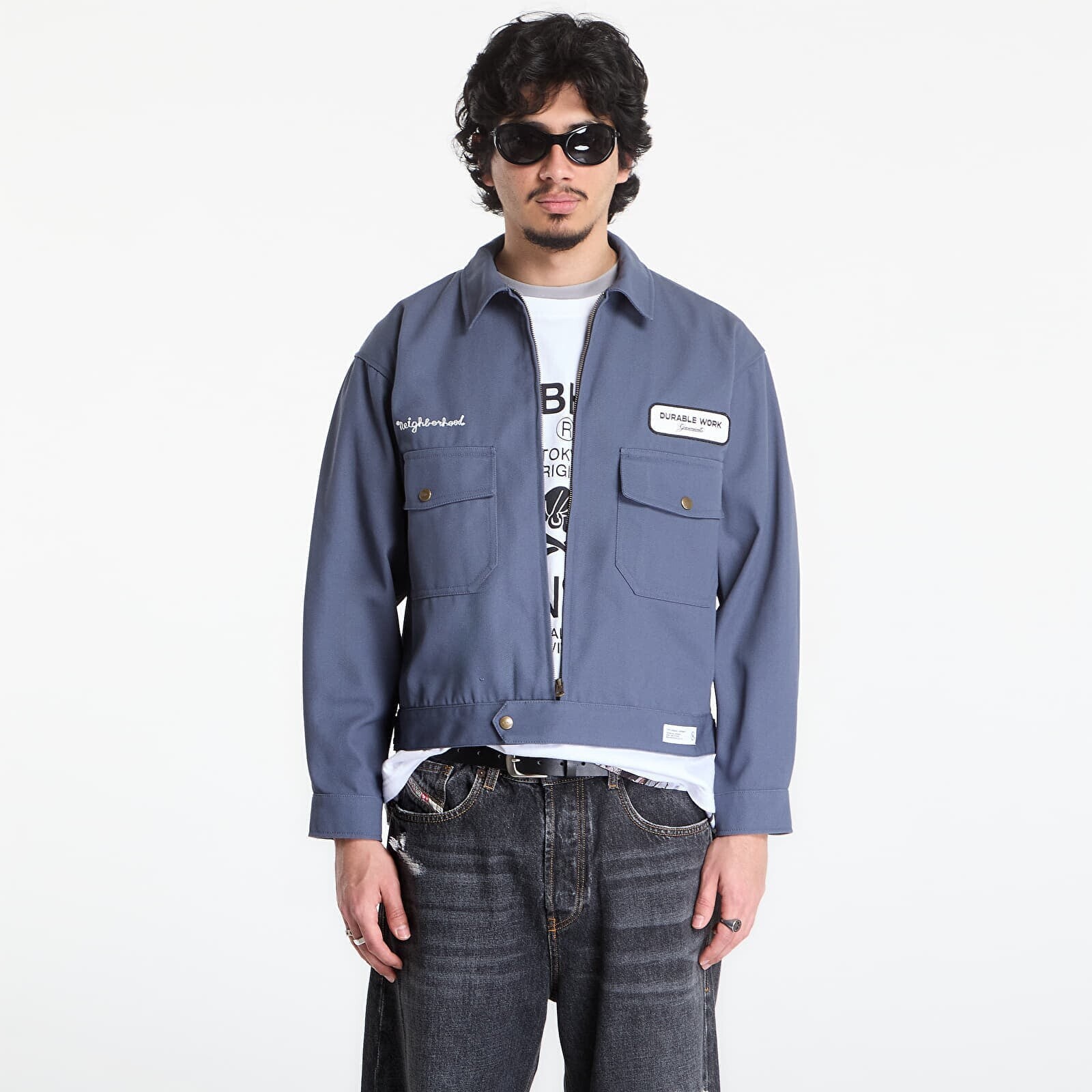 Bunda NEIGHBORHOOD Zip Work Jacket Blue/ Gray L