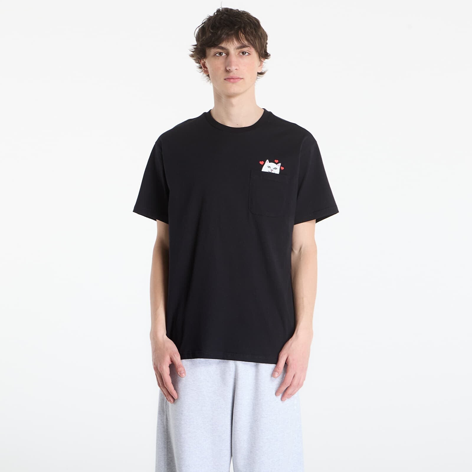 Tričko RIPNDIP Nermal Loves Pocket Tee Black Wash XL