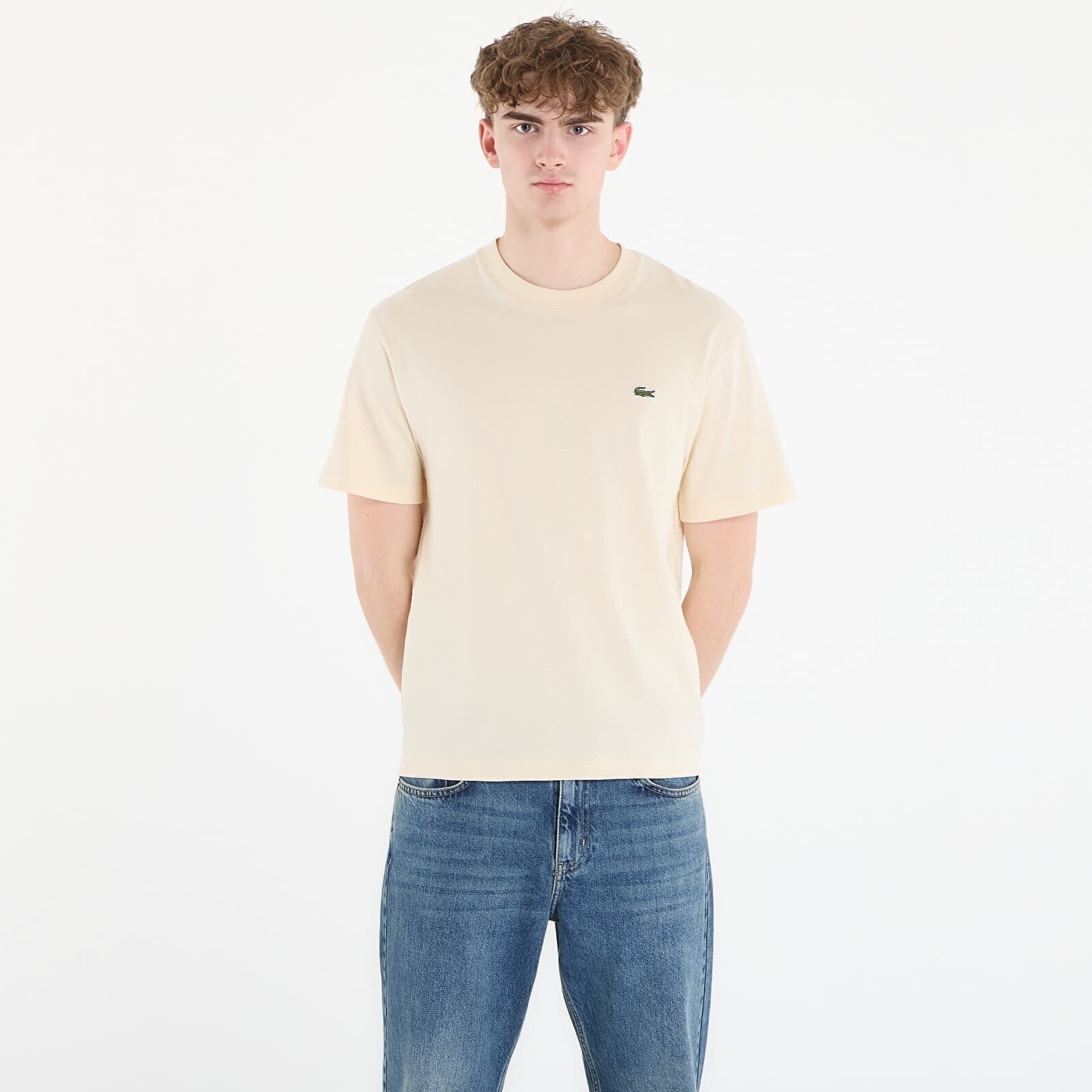 Tričko LACOSTE Tee-Shirt Naturel Clair 7