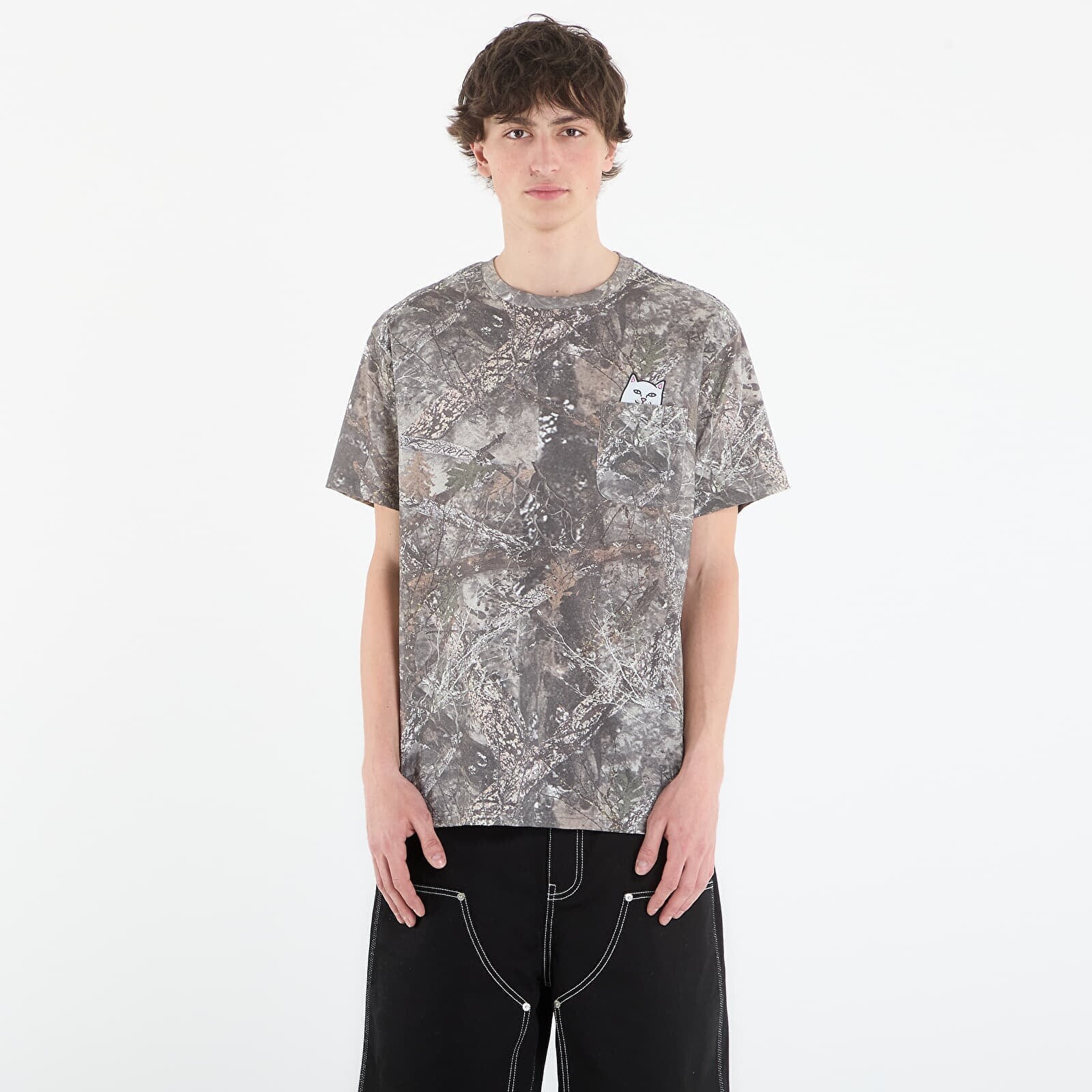 Tričko RIPNDIP Lord Nermal Pocket Tee Nerm Tree Camo L