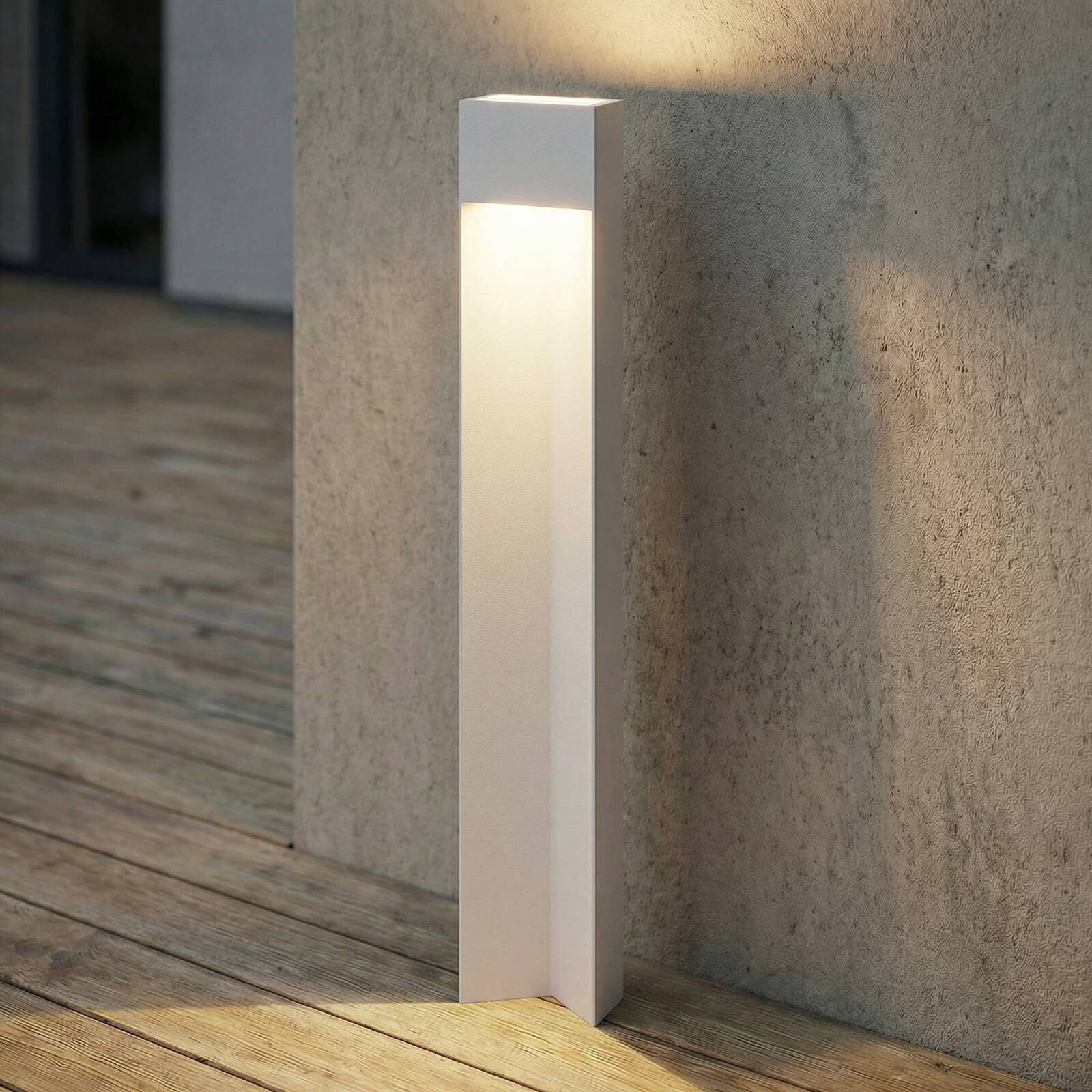 Chodníkové LED svetlo Lucande Kaholo, svetlosivé, 90 cm, IP44