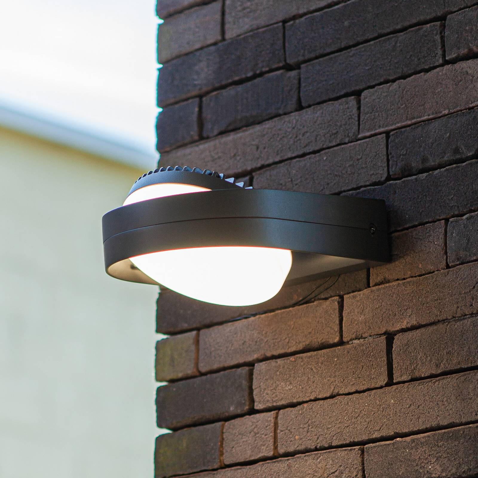 Vonkajšie nástenné LED svietidlo FELE, tmavošedé, 20 cm, kov, IP54