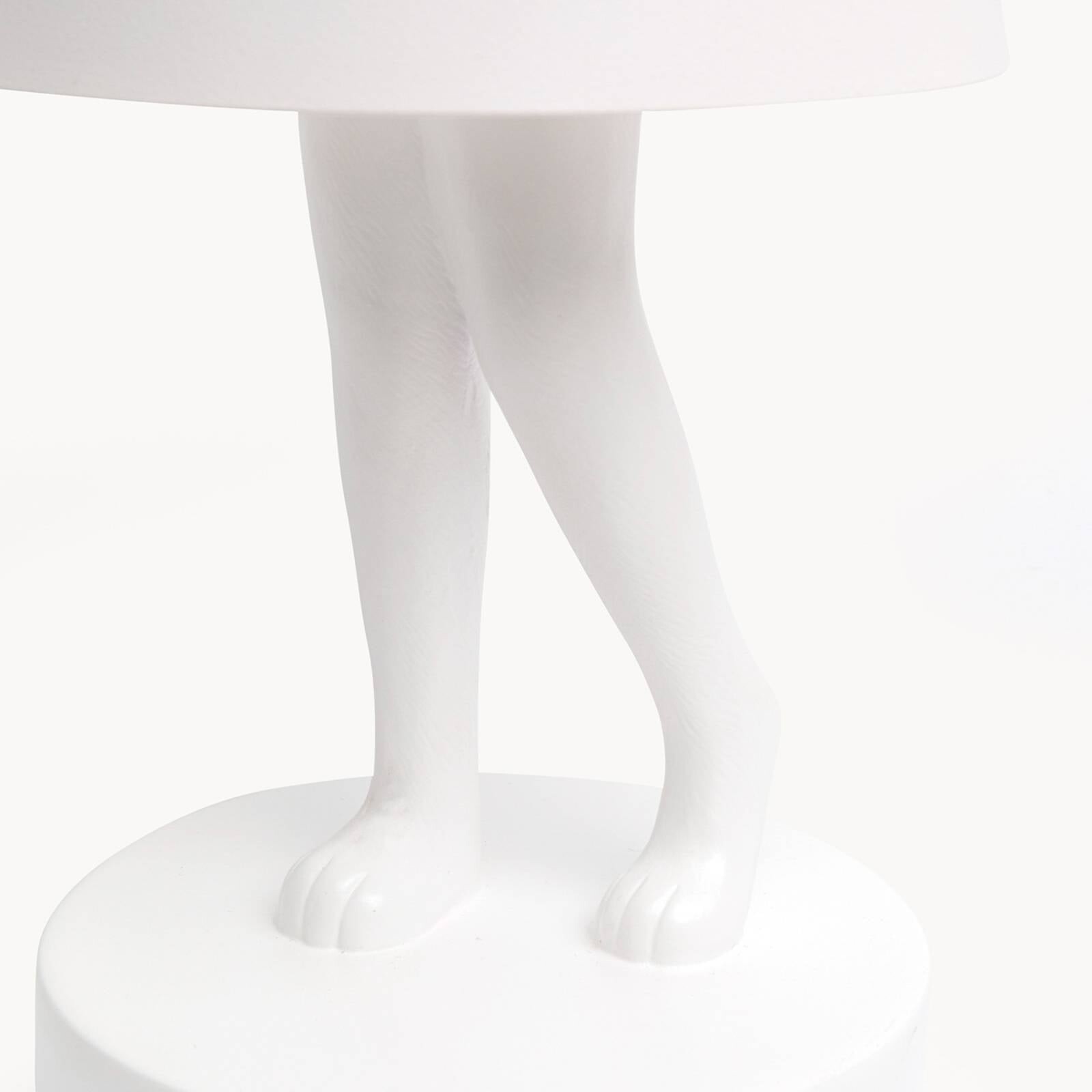 Stolná LED svietidlo na batérie Kare Animal Rabbit, biela, IP44, 29 cm