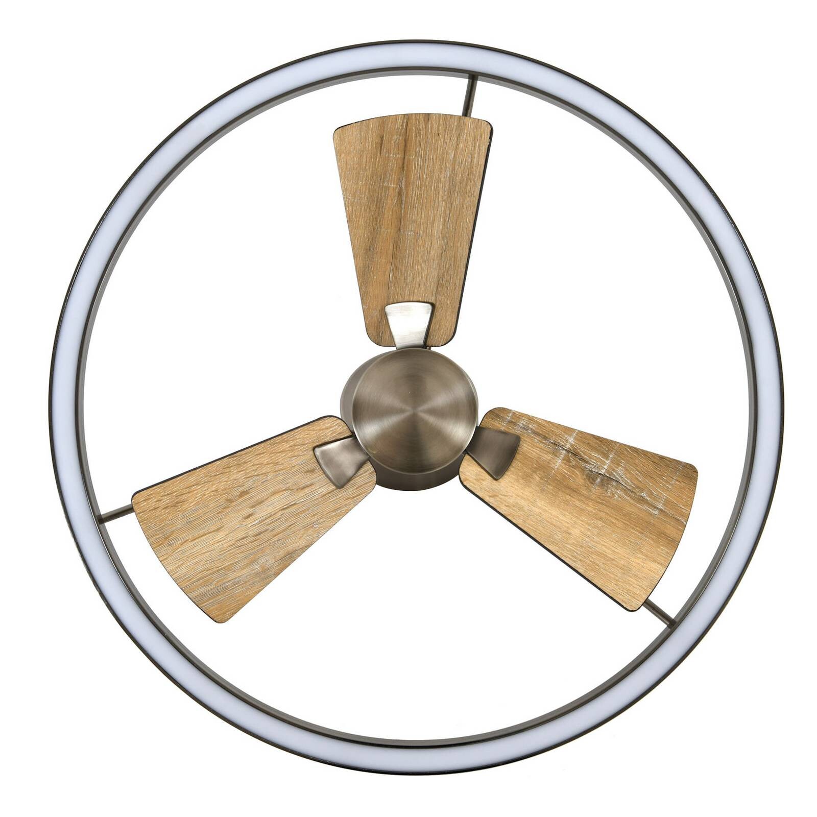 Stropný ventilátor Beacon LED Cessna, nikl/dub, DC, tichý