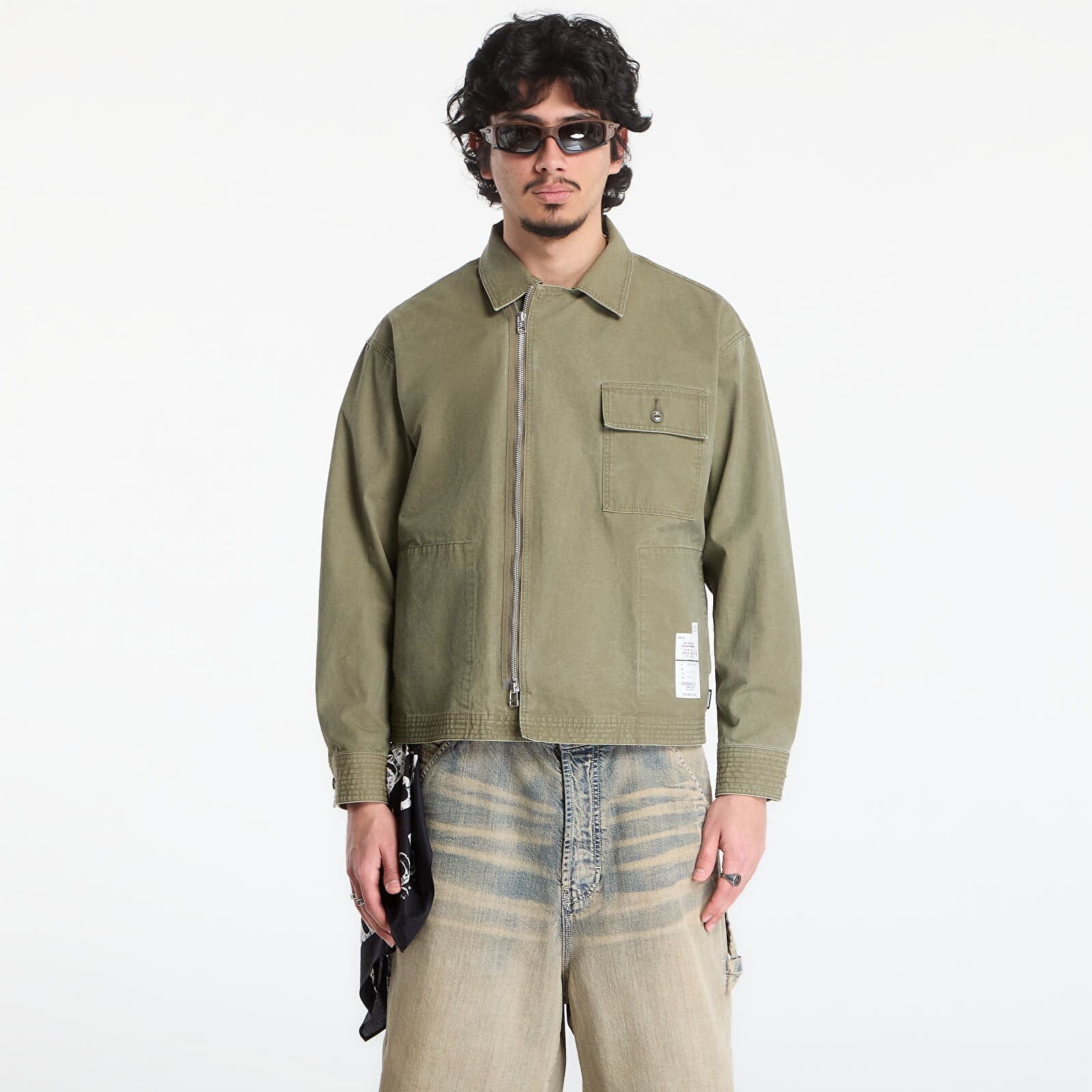 Košeľa NEIGHBORHOOD Zip Field Shirt Ls Olive Drab XL