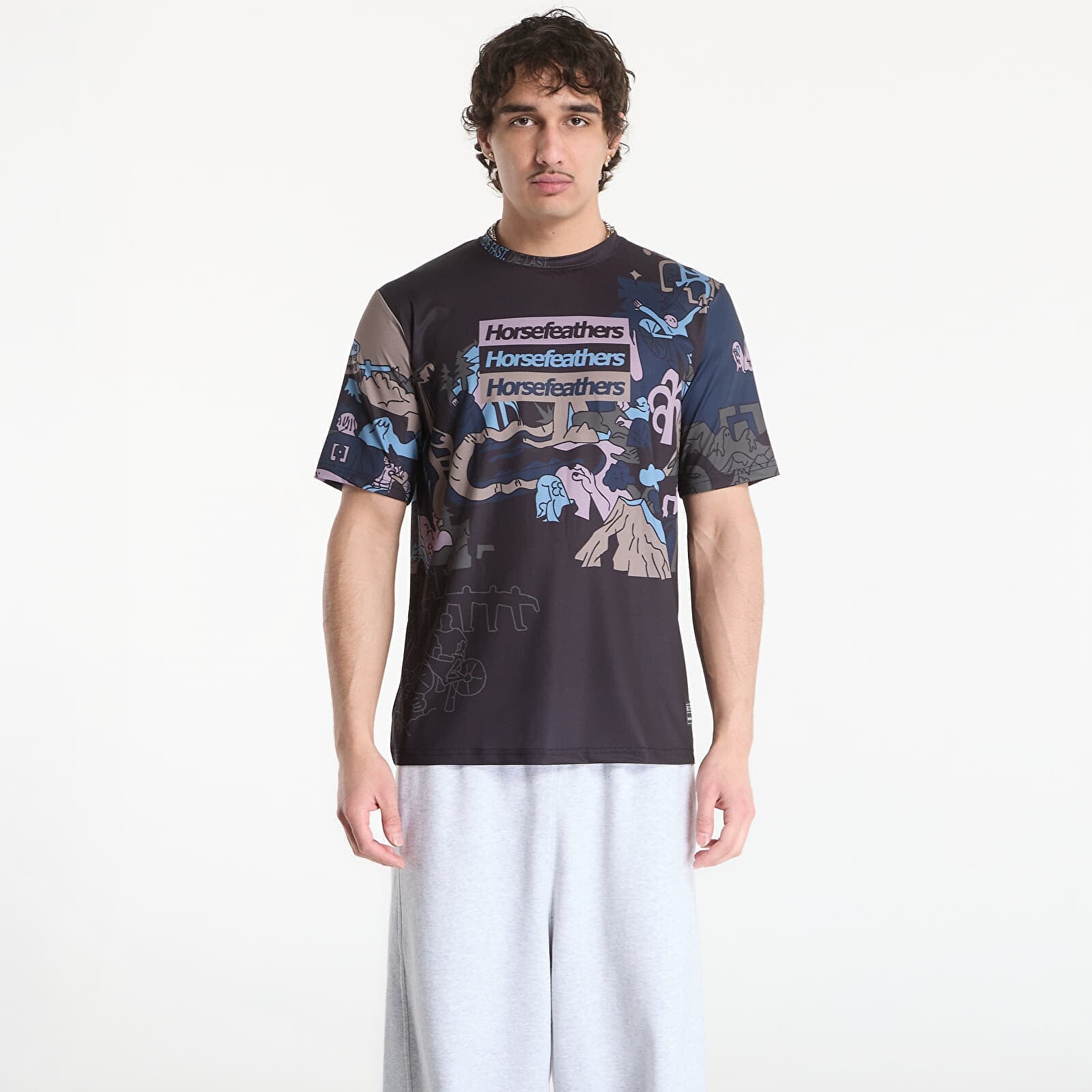 Dres Horsefeathers Quantum Bike Jersey Doodle L