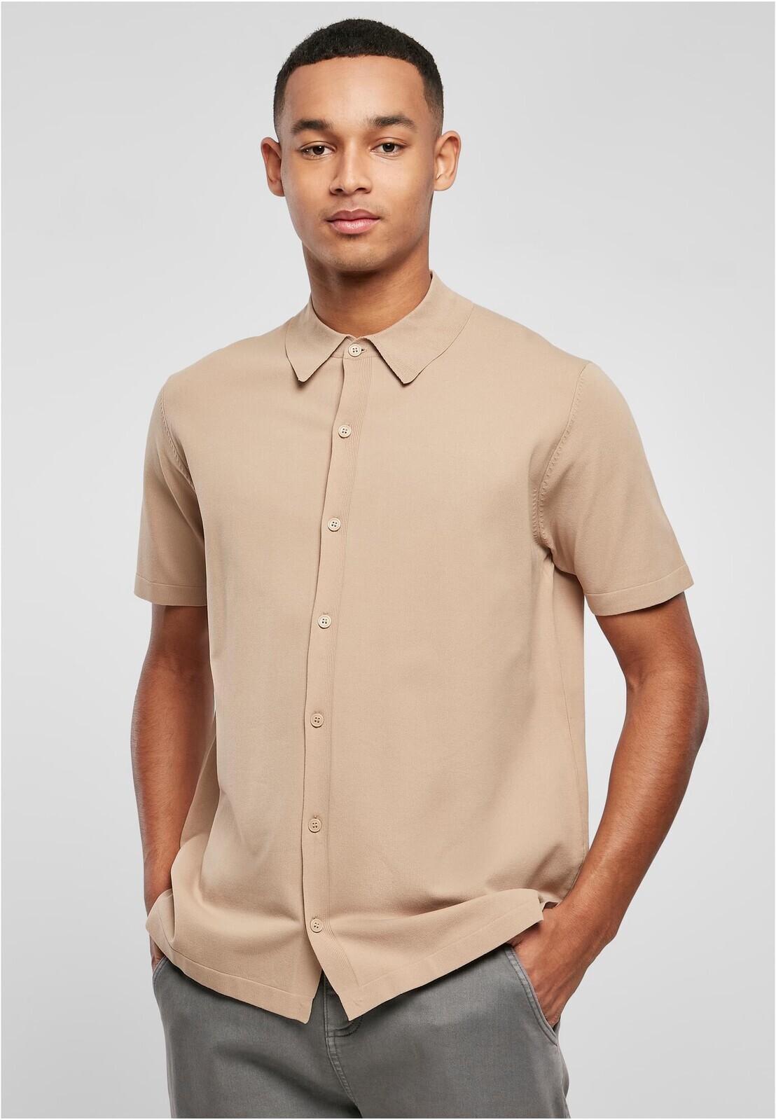 Pánske pletené tričko unionbeige