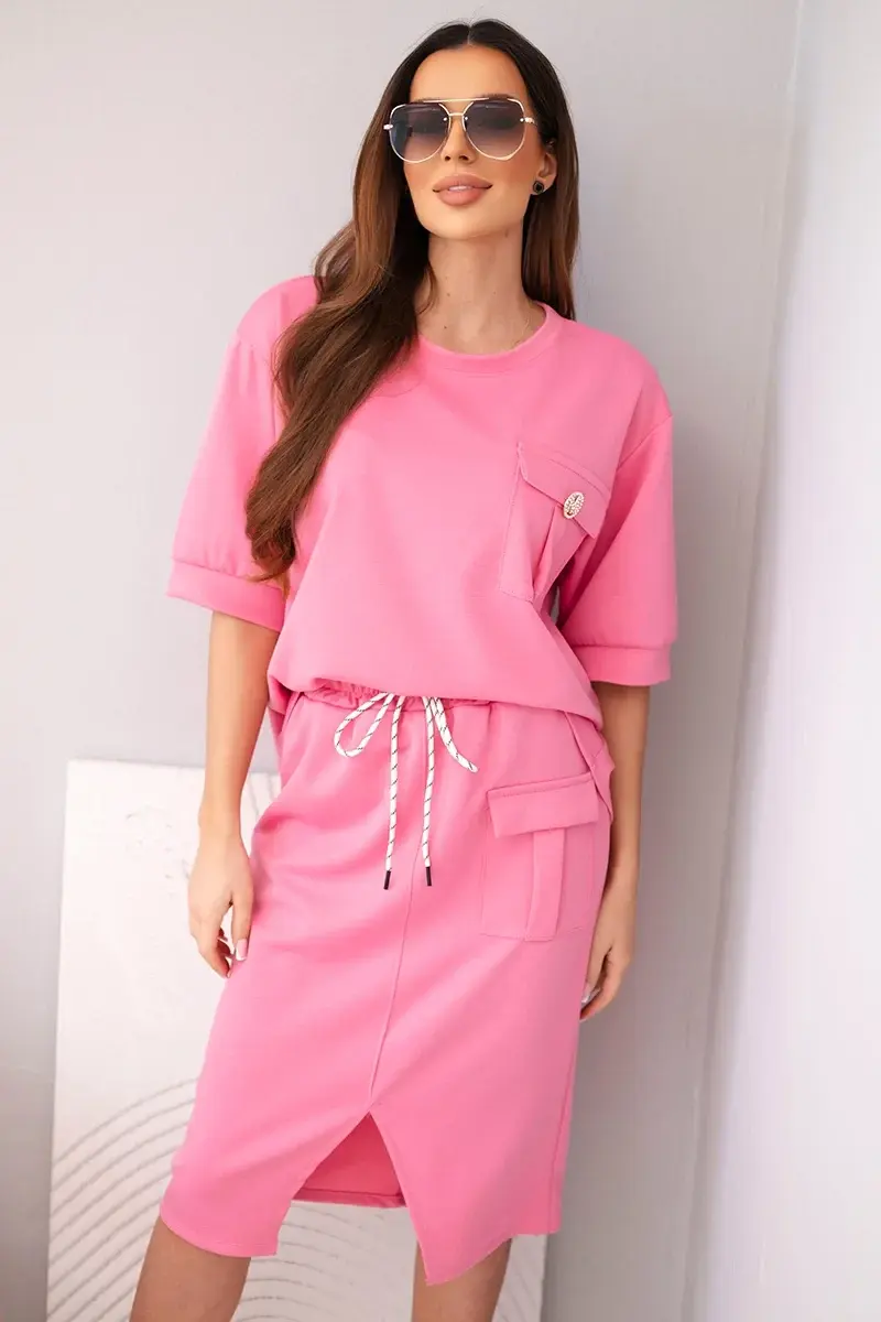 Kesi Włoski dámska súprava s topom a midi sukňou