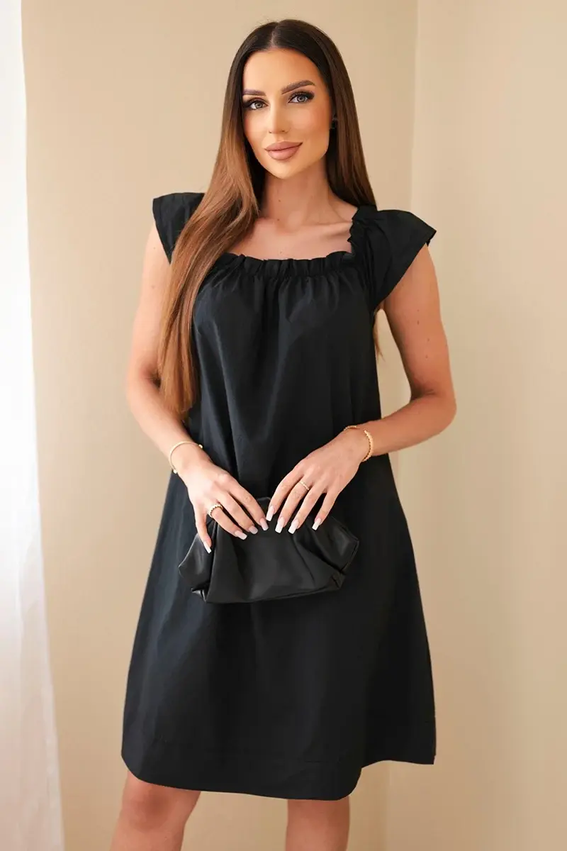 Čierne dámske bavlnené šaty Kesi