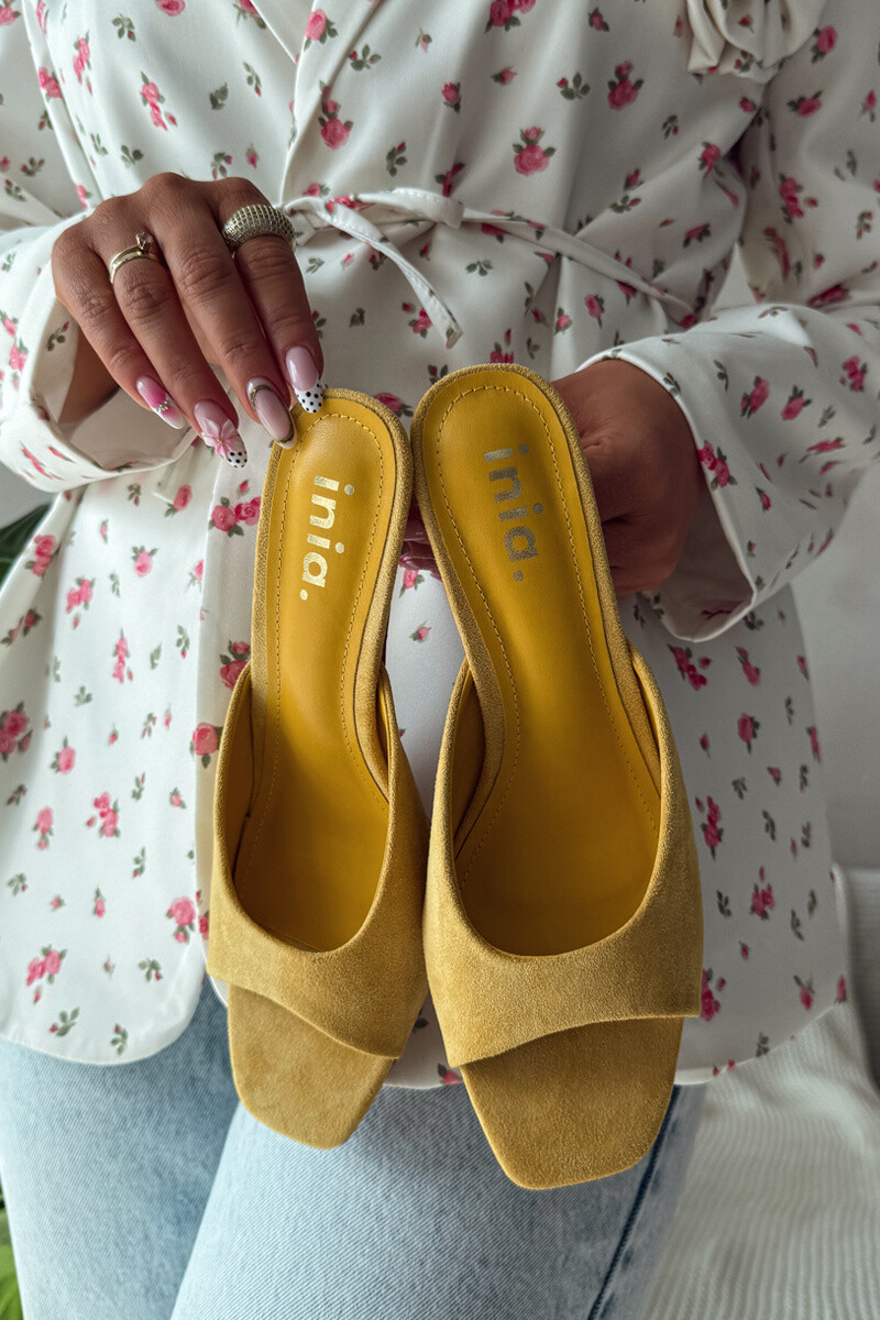 Boto dámske sandále na podpätku Revina žlté