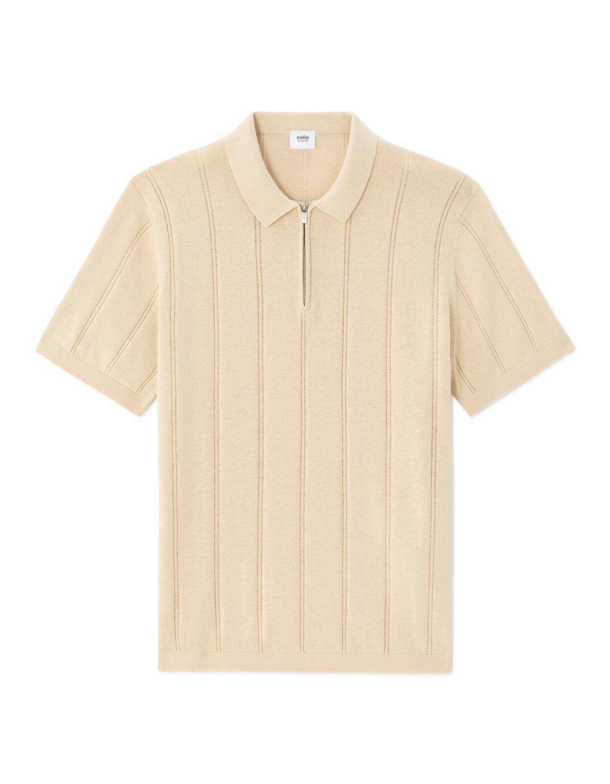 Pánske polo tričko Celio Nedude v béžovej farbe