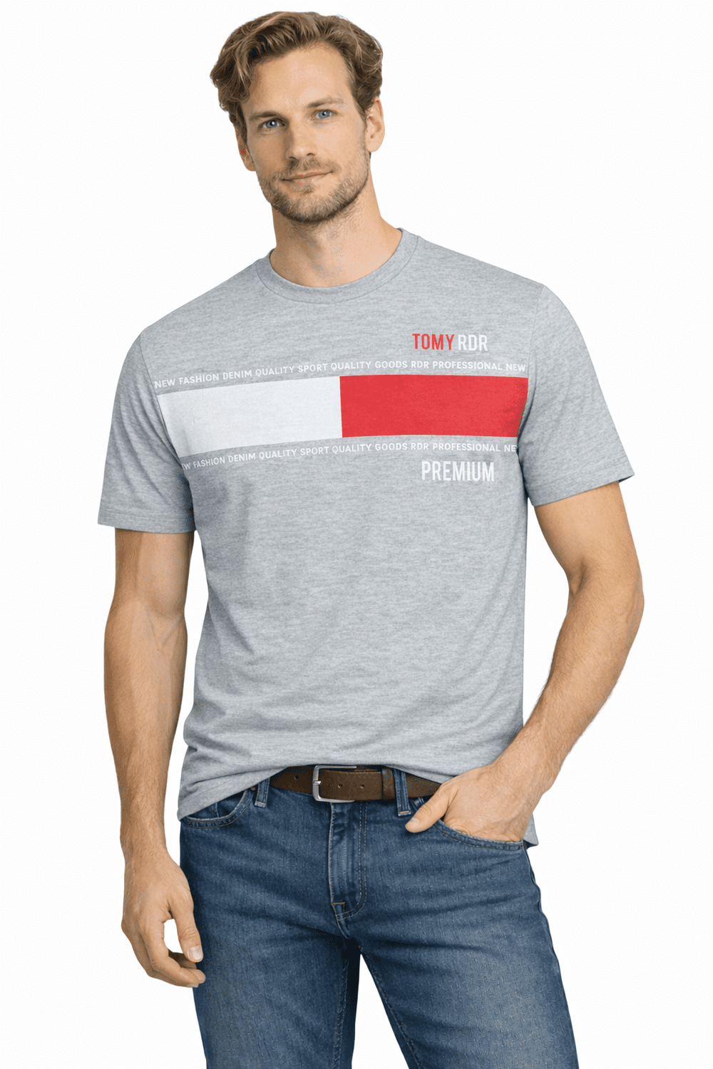 Pánske tričko Jumper 3031 sivé