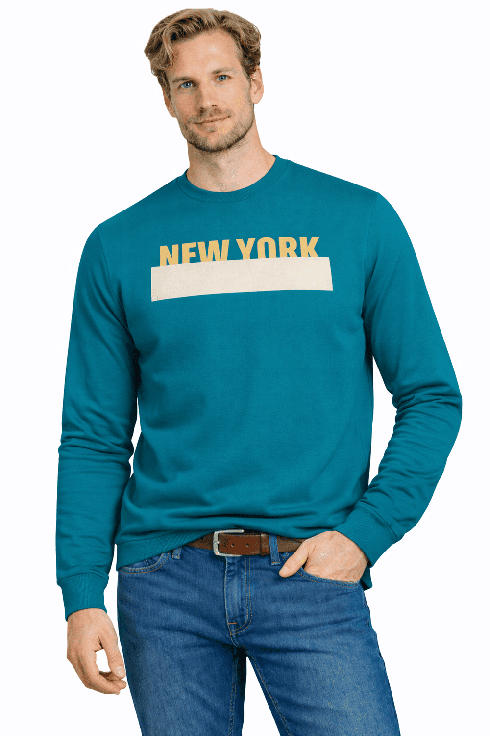 Pánska mikina Jumper tyrkysová