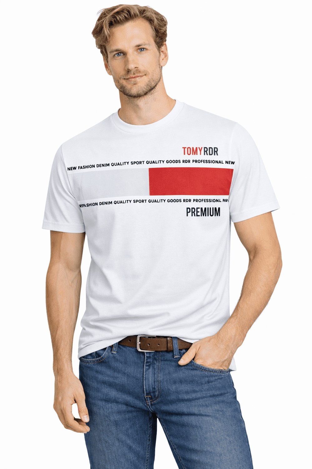 Pánske tričko Jumper 3031 biele