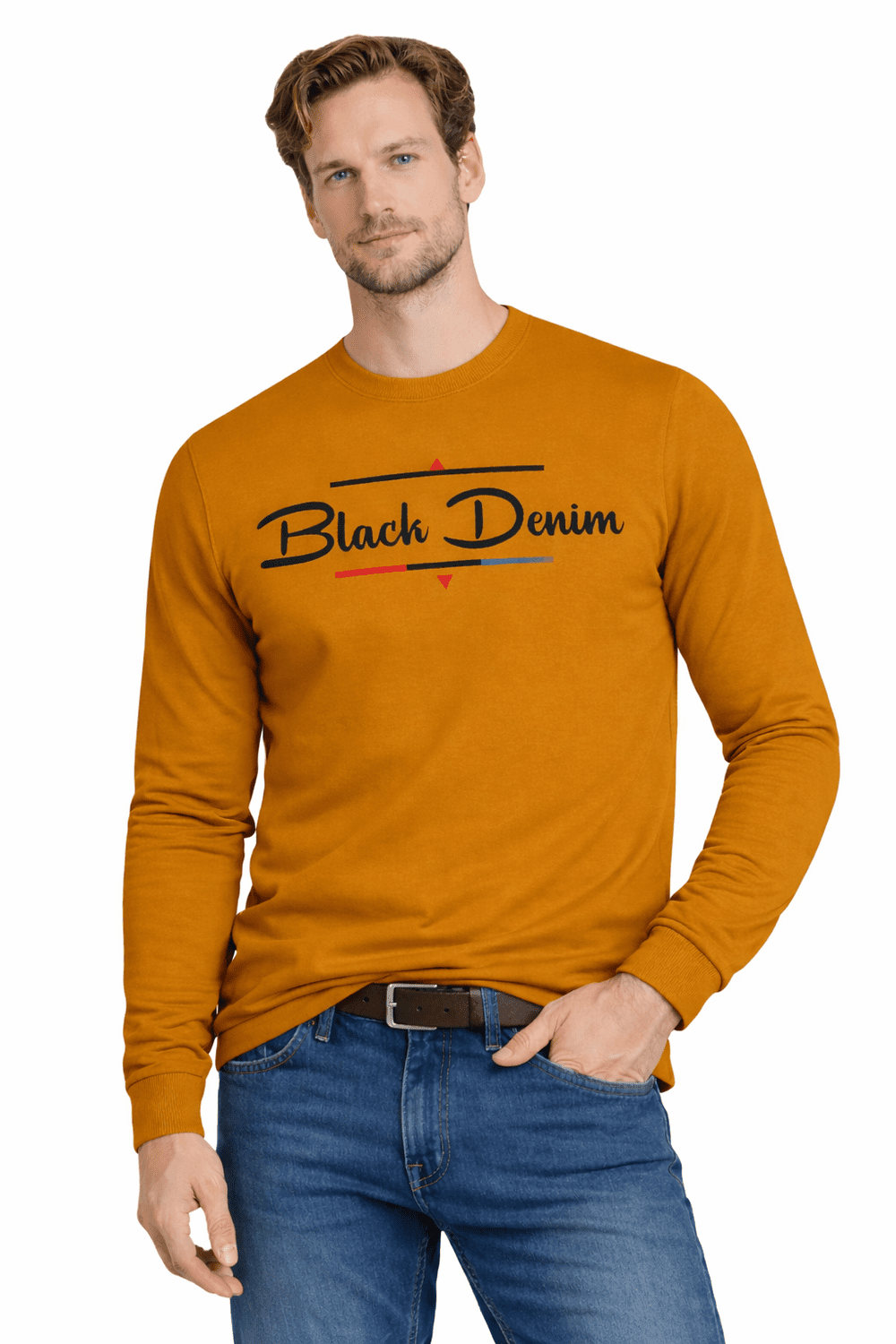 Pánska mikina Jumper 202167 Horčicová