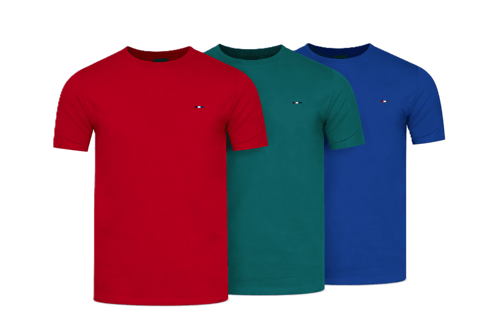 Starlee - Pánske tričko 3pack červené, tyrkysové, modré