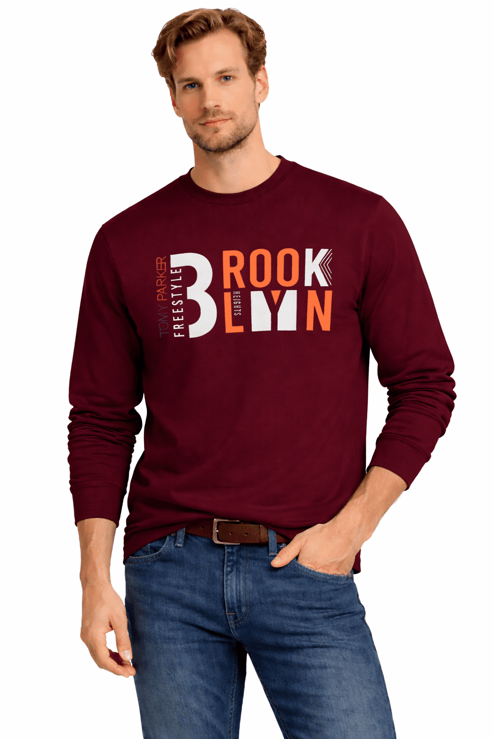 Jumper - pánska mikina burgundy