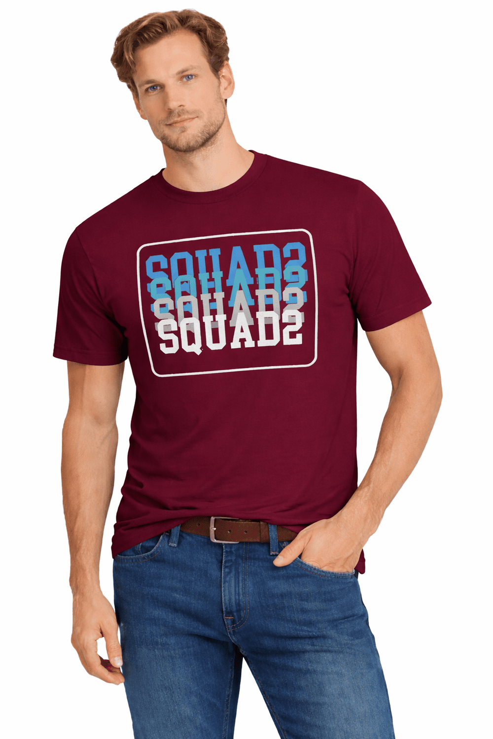 Jumper pánske tričko 3001 burgundy