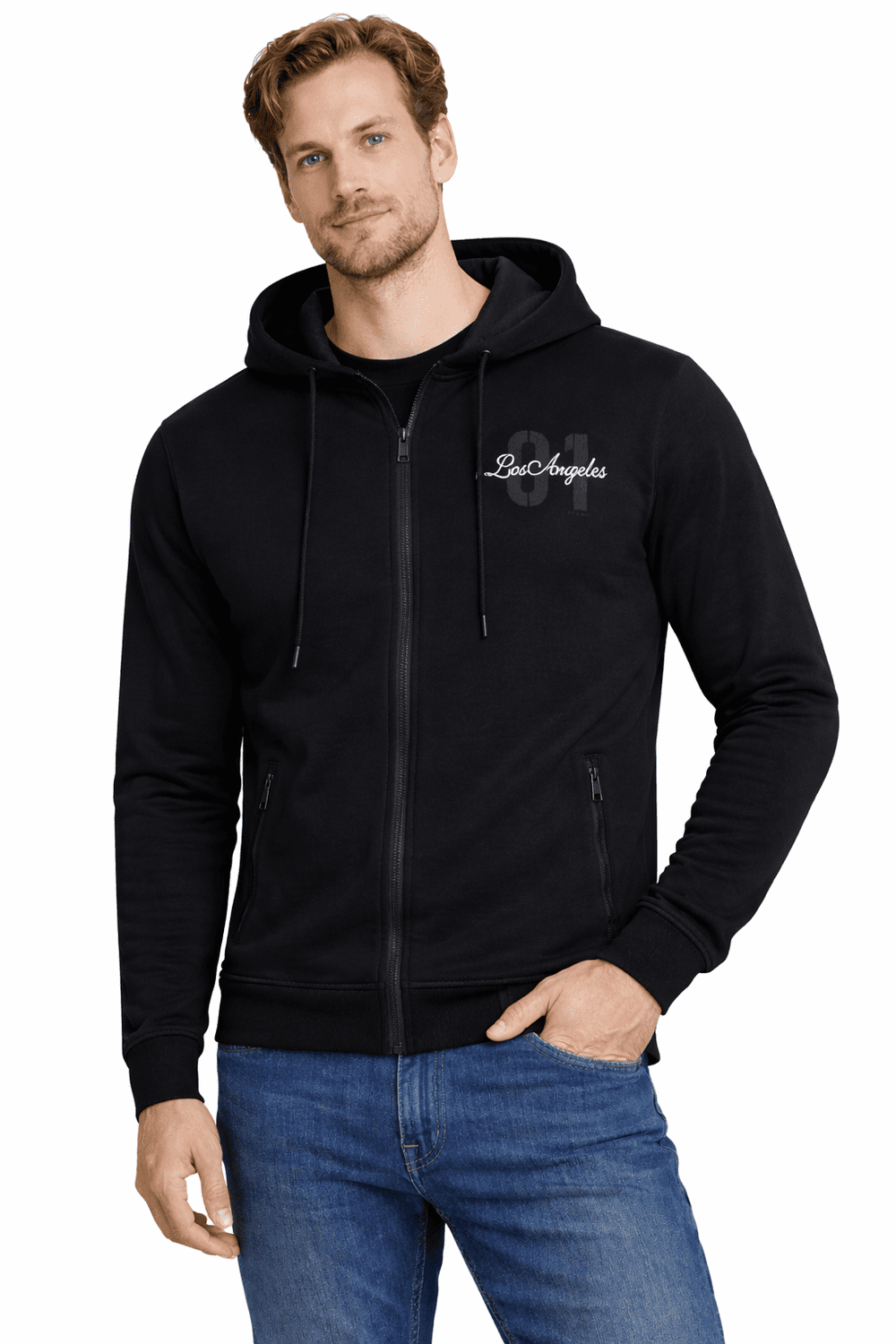 Ventus - Pánska mikina s kapucňou - M-519 Čierna