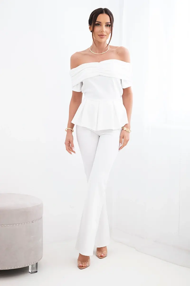 Kesi Włoski dámsky set s blúzkou a širokými nohavicami