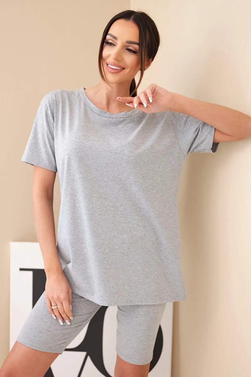 Kesi Włoski dámska súprava s topom a šortkami žltá