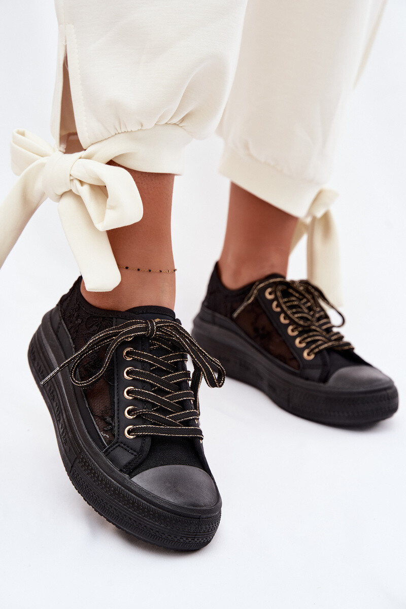 Dámske šnurovacie platformové tenisky Lee Cooper