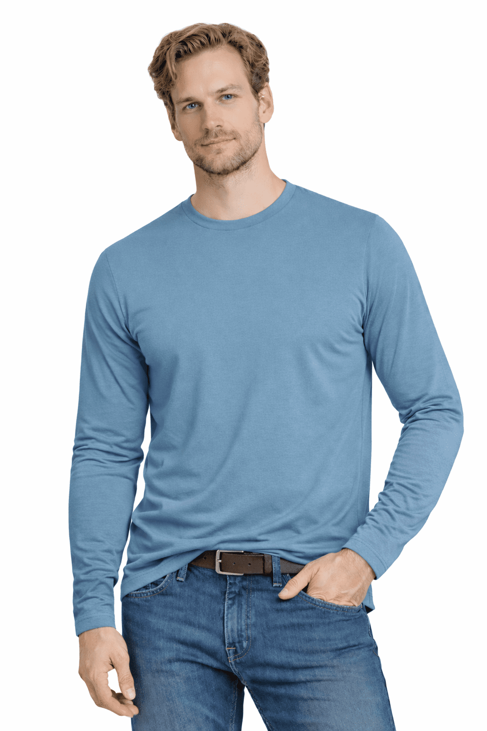 Pánsky dlhý rukáv Fabregas modrý