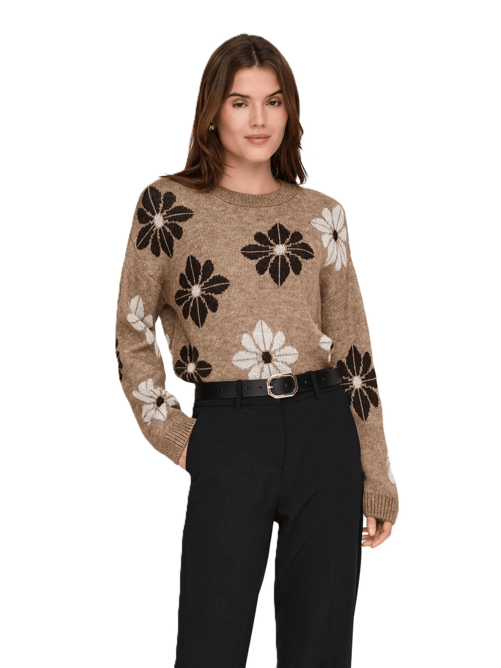 Dámsky sveter Only - Onlfressia s kvetmi