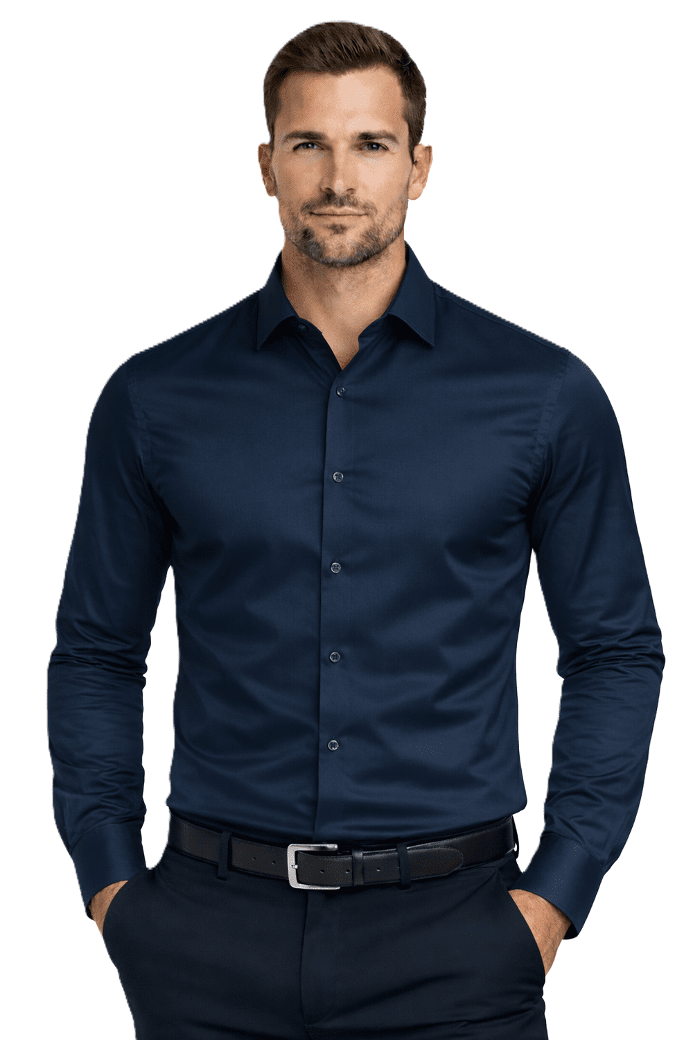 Espada - Pánska košeľa Regular Fit - Navy Blue