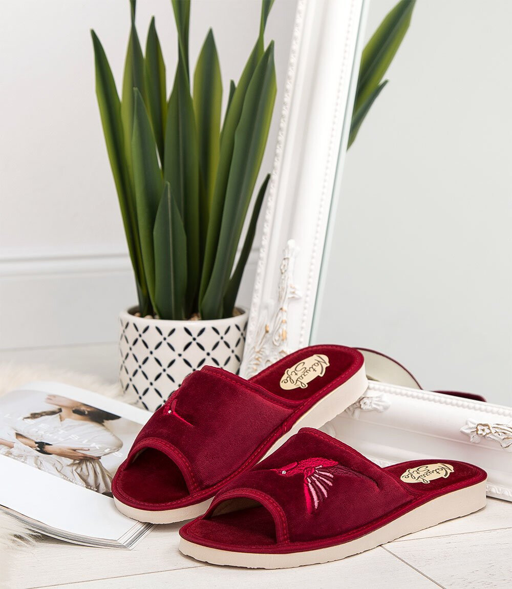 Dámske papuče Natural Style NS-037 burgundy