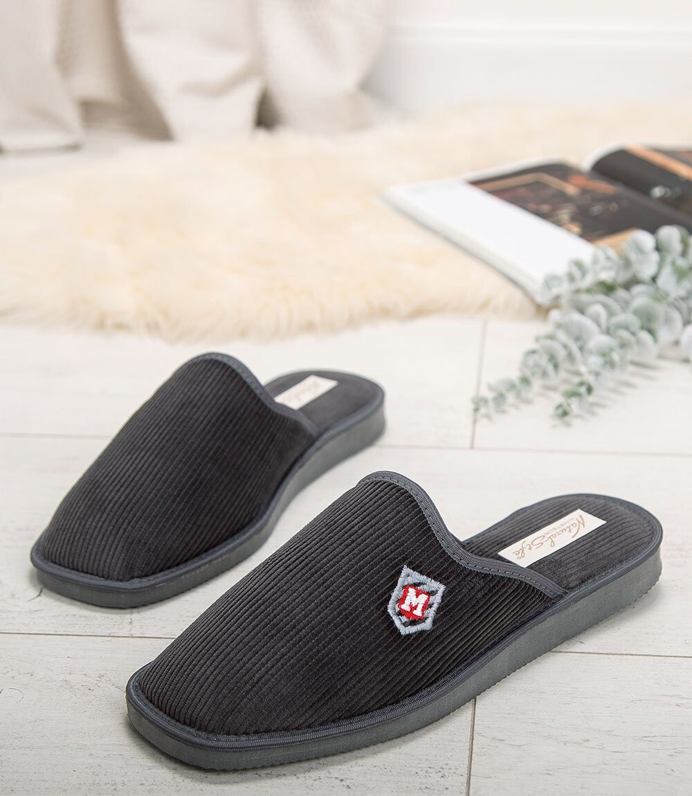 Pánske papuče Natural Style NS-251 v sivej farbe