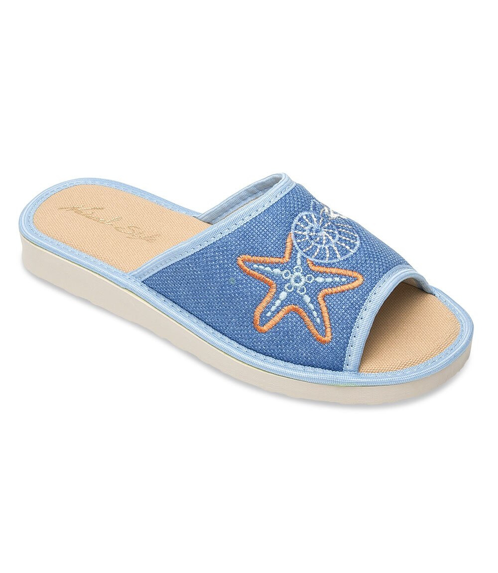 Dámske papuče Natural Style NS-052 modro-béžové