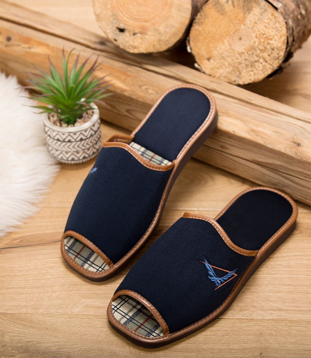 Pánske šľapky Natural Style NS-067 modré