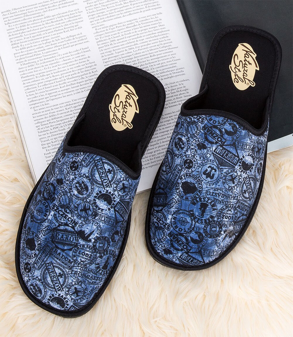 Pánske papuče Natural Style NS-255 modré