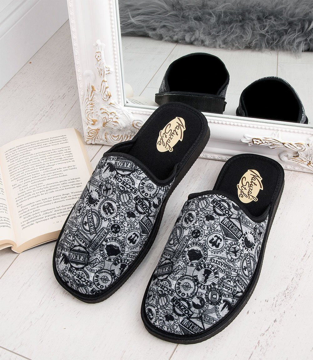 Pánske papuče Natural Style NS-255 sivé