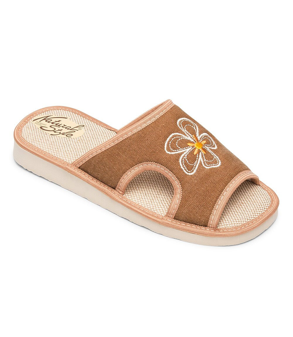 Dámske papuče Natural Style NS-012 hnedé