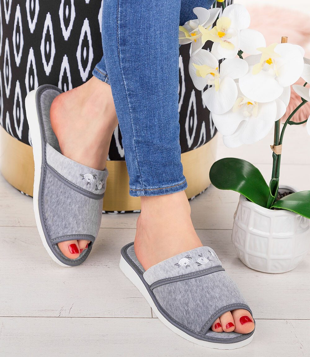 Dámske papuče Natural Style NS-054 sivé