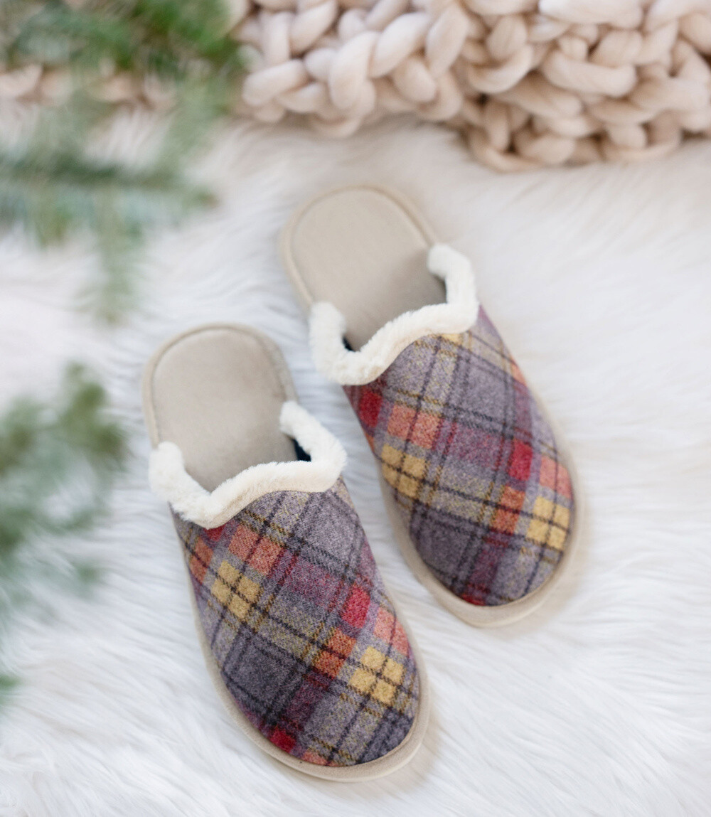 Dámske papuče NS-104 šedo-béžové