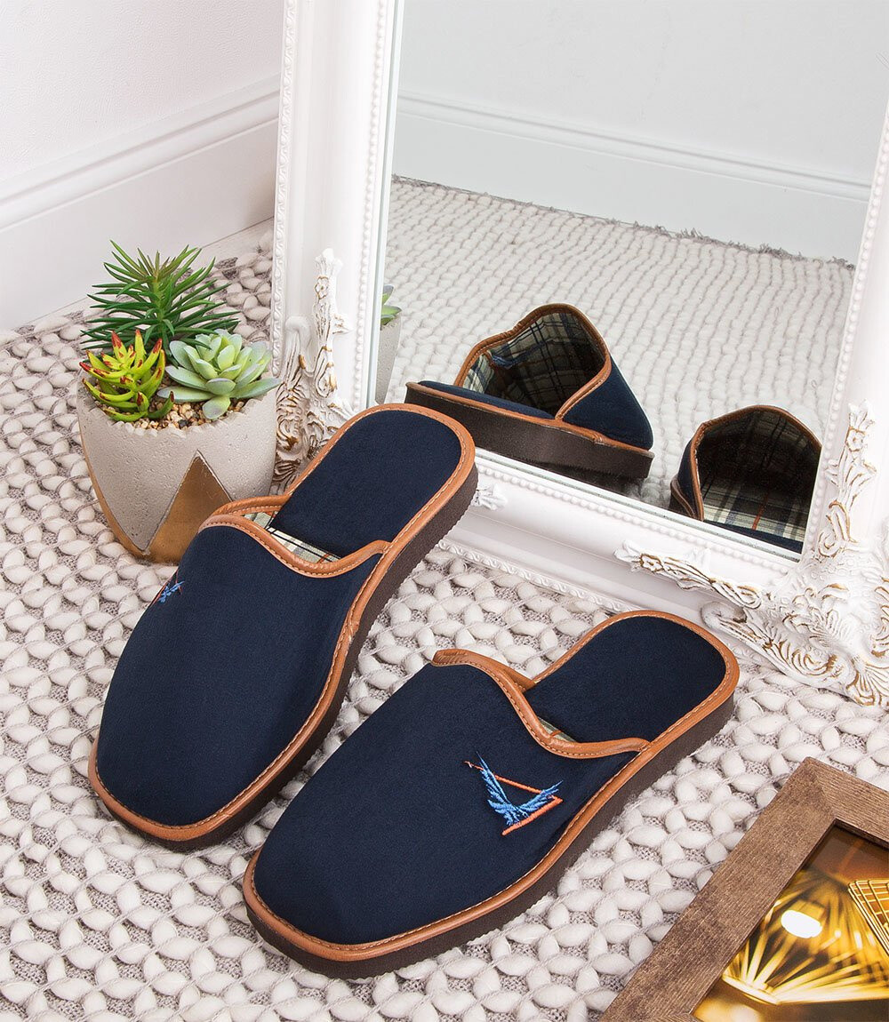 Pánske papuče Natural Style NS-057 modré