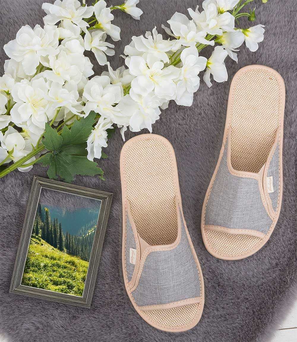 Dámske papuče Natural Style NS-007 Sivobéžové