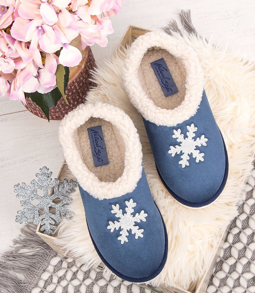 Dámske papuče Natural Style NS-081 modré béžové