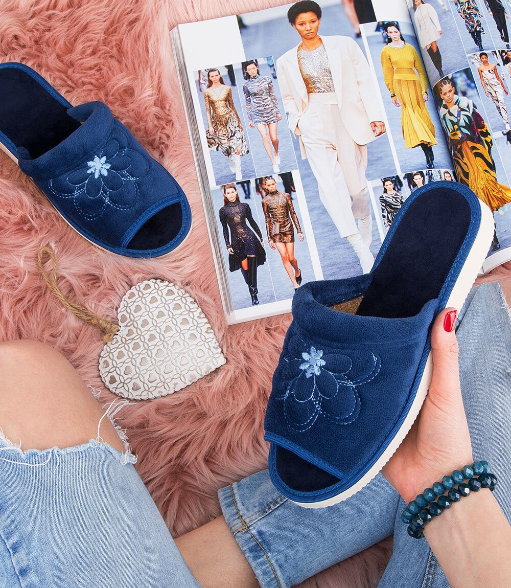 Dámske papuče Natural Style NS-001 modré