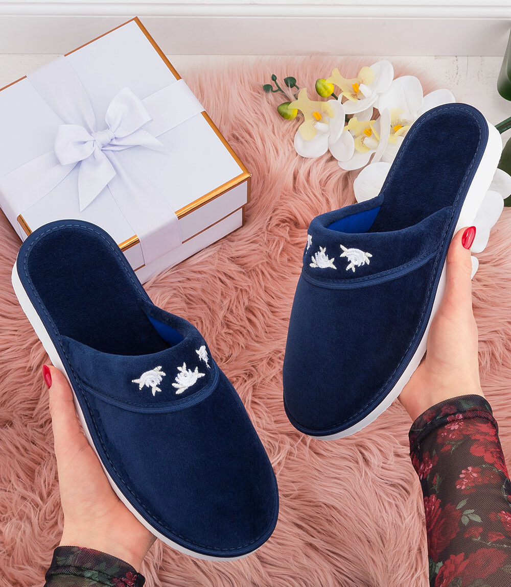 Dámske papuče Natural Style NS-059 modré